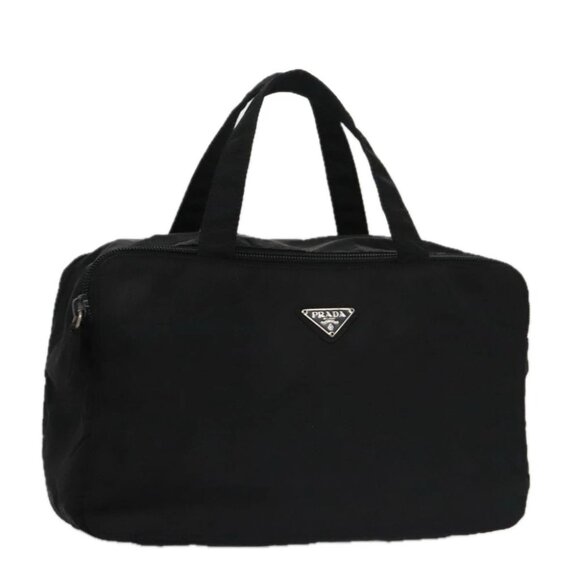 PRADA Hand Bag Nylon Black Auth ki5250 - Picture 1 of 15
